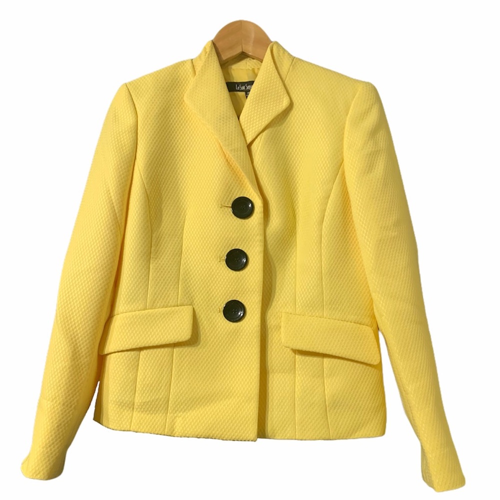NWT Le Suit Separates Yellow Suit Jacket